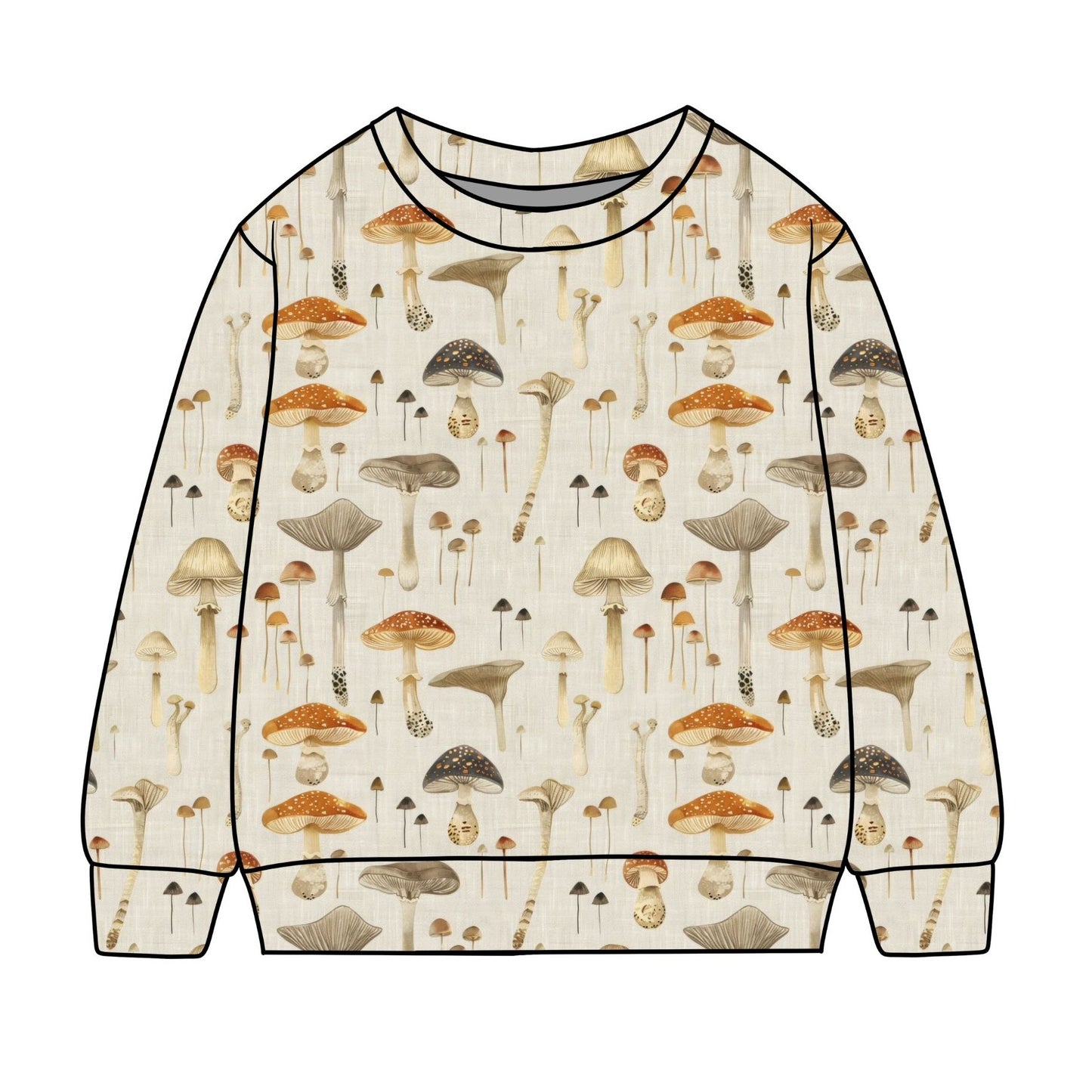 Linen Mushrooms Child & Baby Sweatshirt