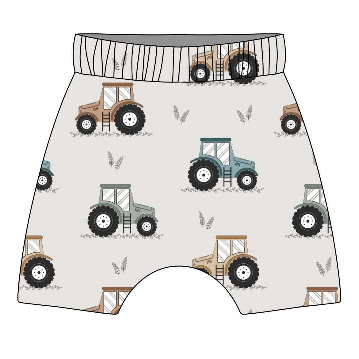 Little Tractors Child & Baby Shorts - Rolled or Hemmed