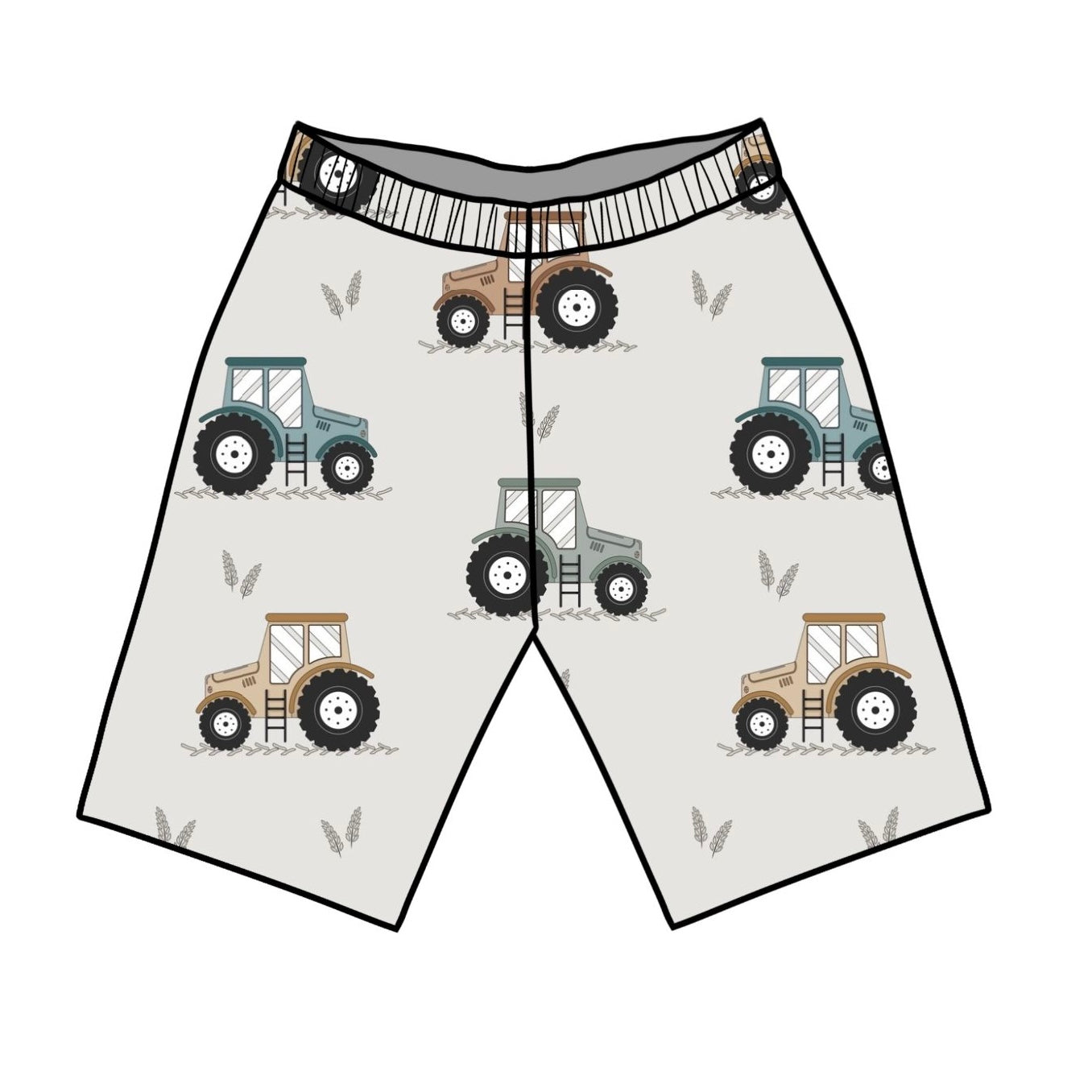 Little Tractors Child & Baby Shorts - Rolled or Hemmed