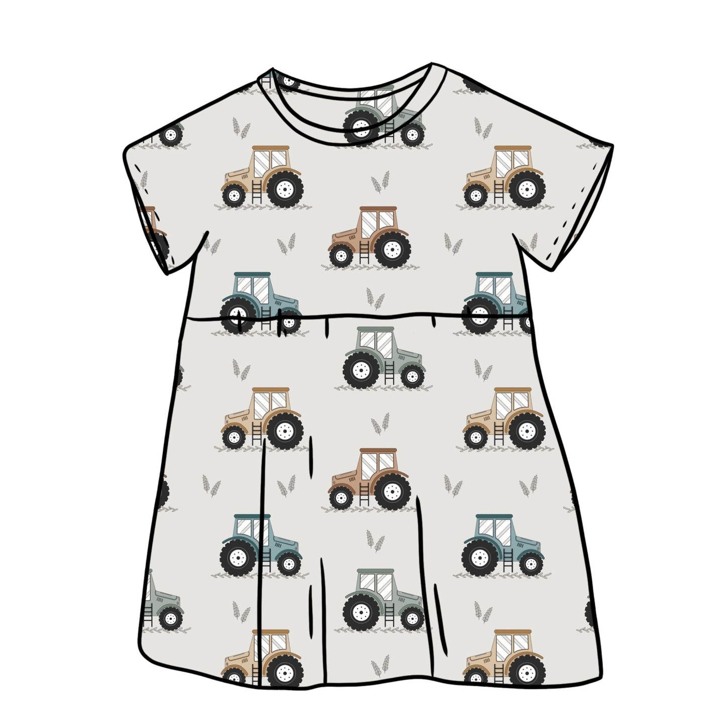Little Tractors Child & Baby Short Sleeve Dress