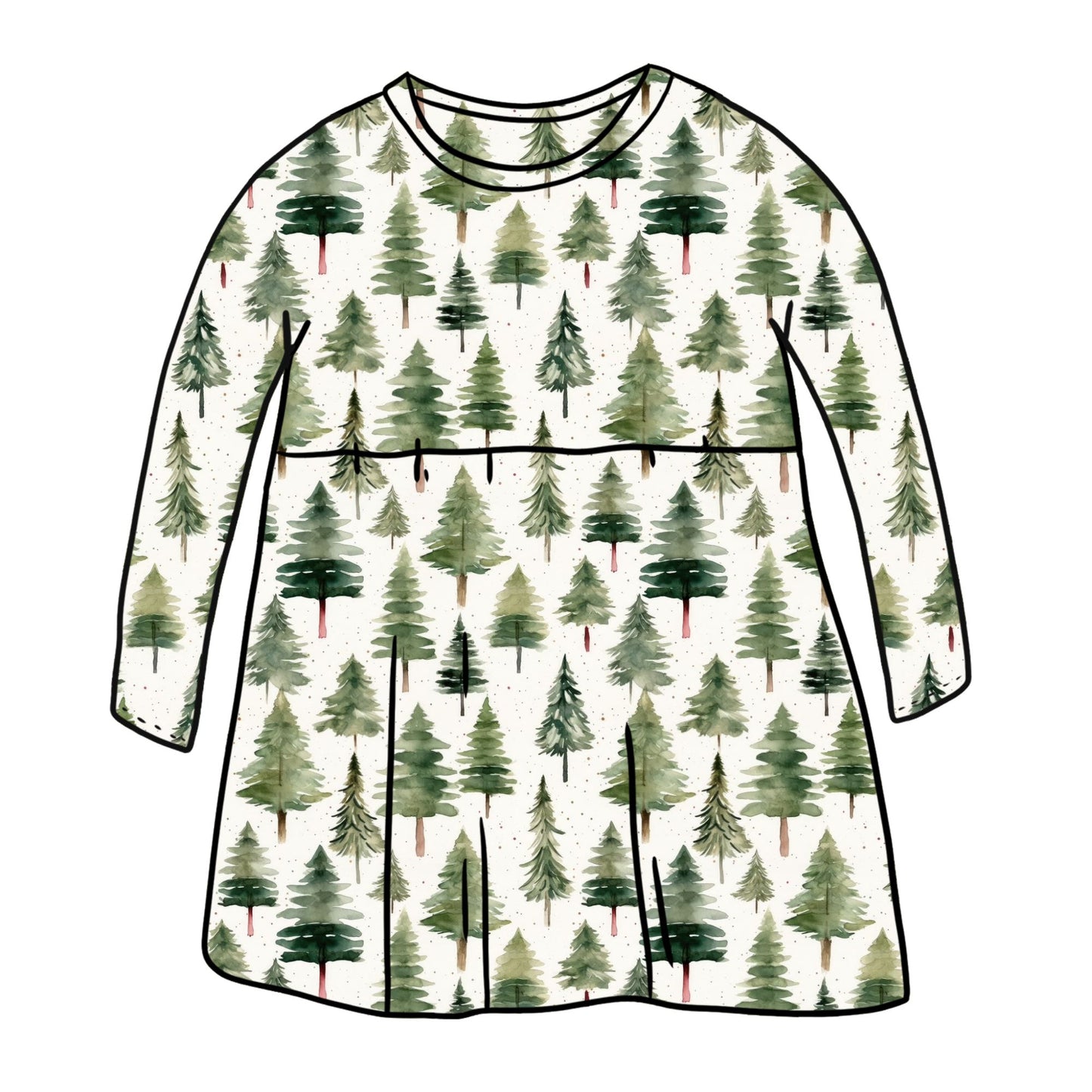 Scandi Woodland Child & Baby Long Sleeve Dress