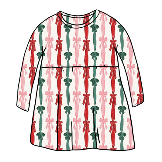 Ribbons & Bows Child & Baby Long Sleeve Dress