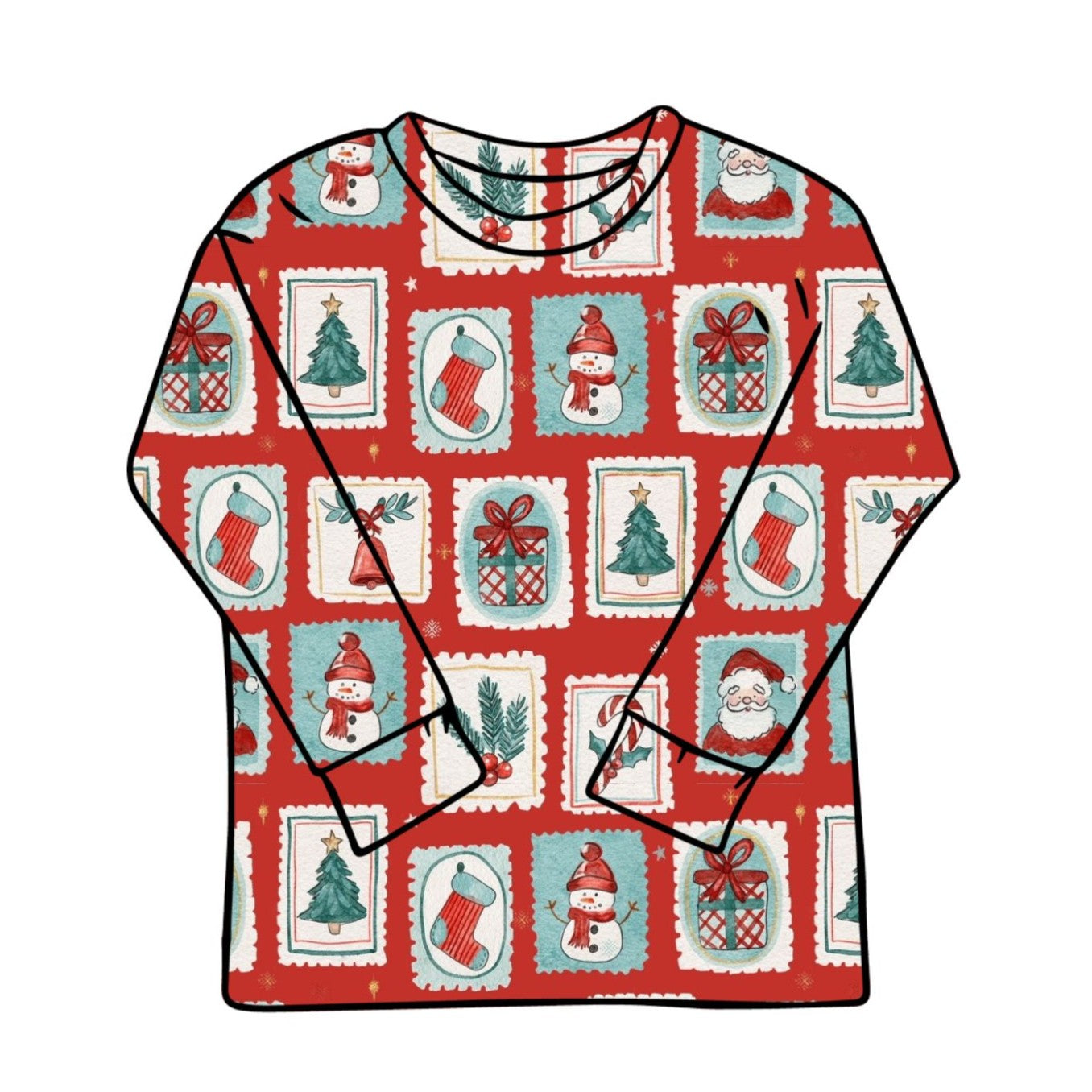 Christmas Stamps Child & Baby Long Sleeve T-Shirt