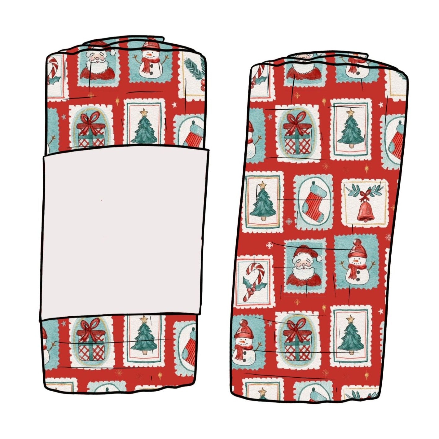 Christmas Stamps Child & Baby Muslin Swaddle Blanket