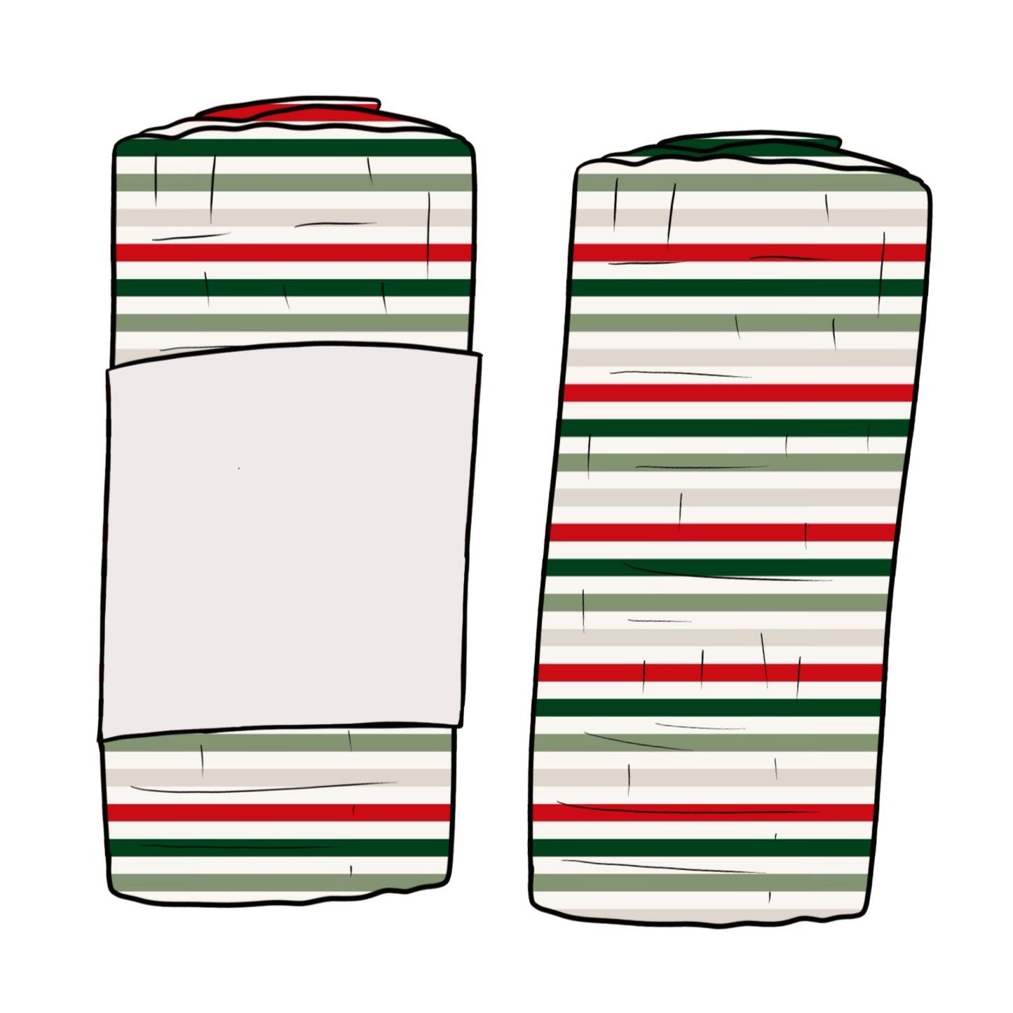 Christmas Stripes Child & Baby Muslin Swaddle Blanket