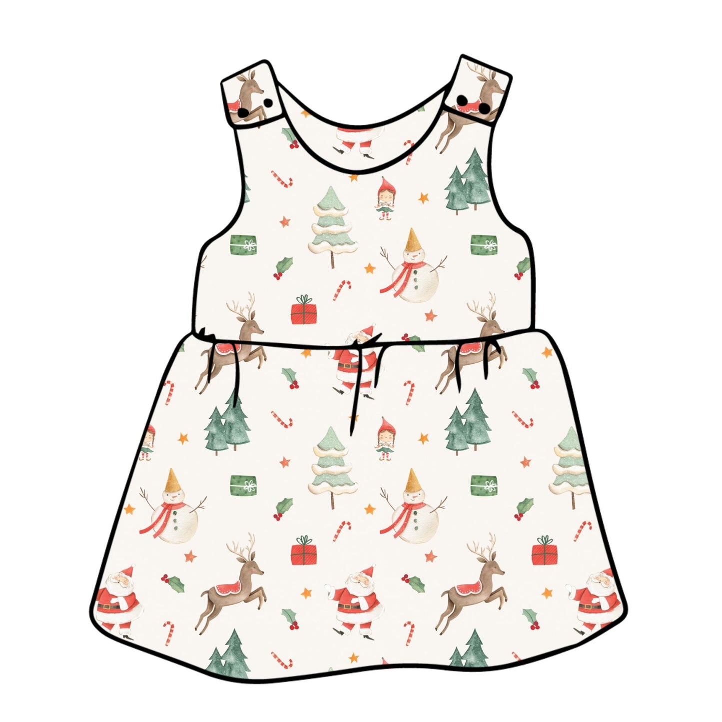 Christmas Time Child & Baby Pinafore Dress