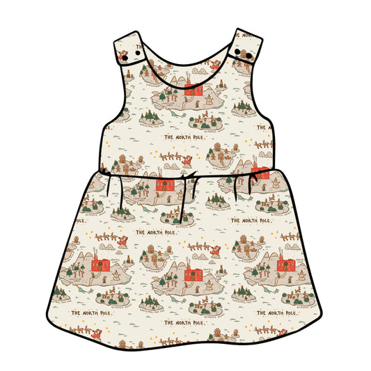 North Pole Child & Baby Pinafore Dress