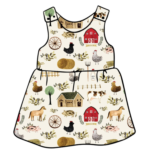 Farming Child & Baby Pinafore Dress