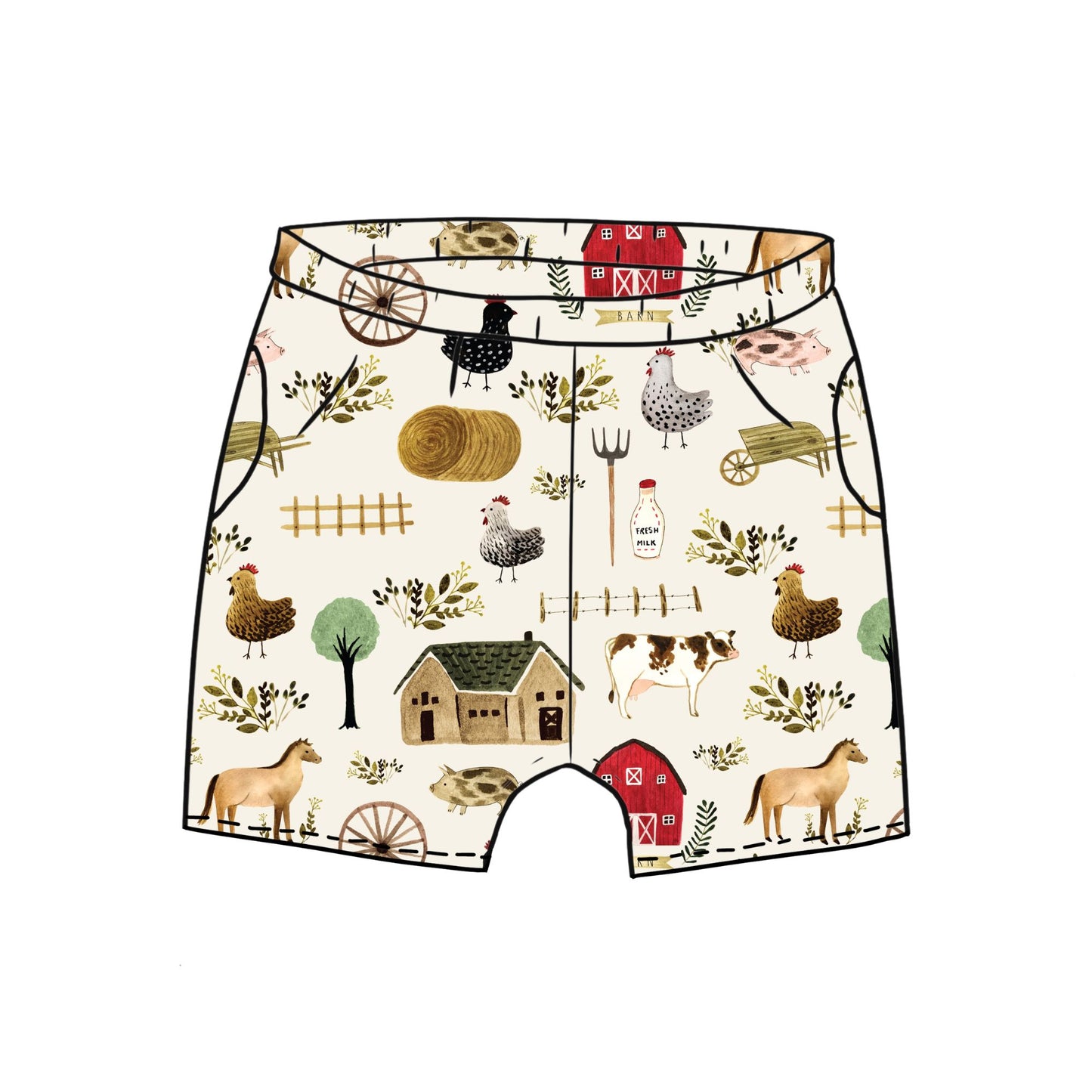 Farming Toddler & Child Pocket Shorts