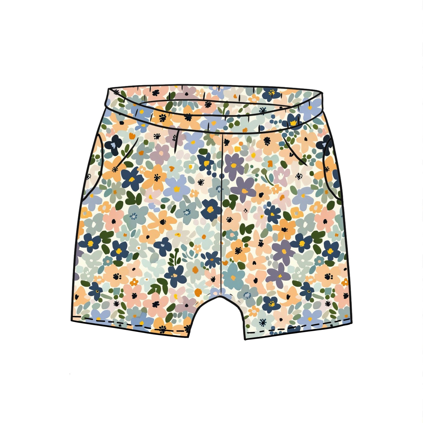 Wildflower Confetti Toddler & Child Pocket Shorts