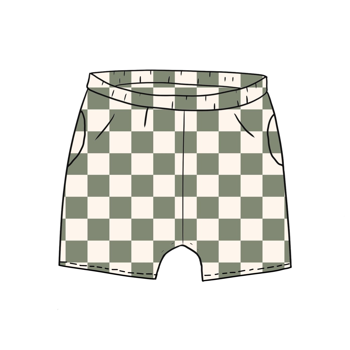 Chequerboard Toddler & Child Pocket Shorts