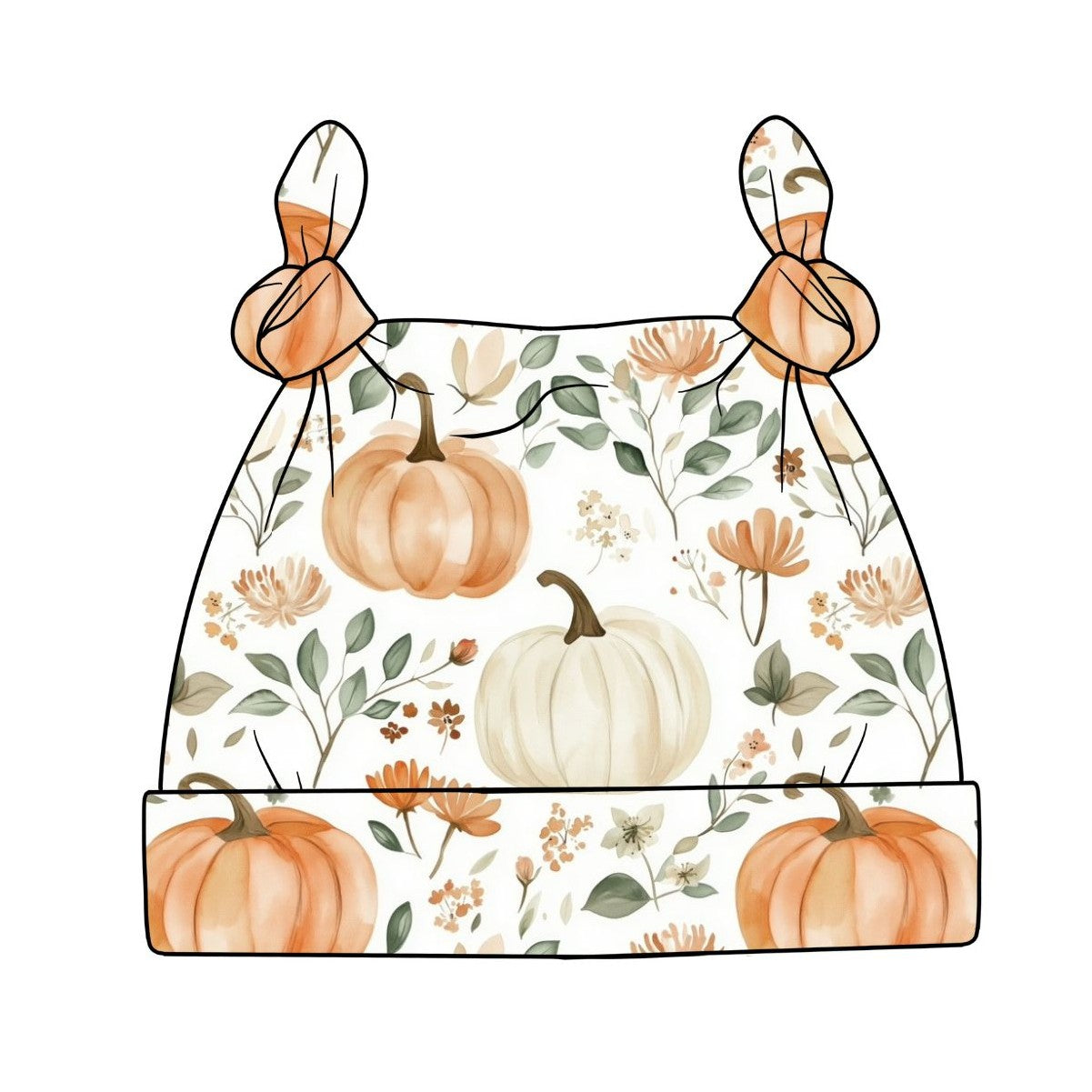 Pumpkin Patch Baby Knotted Hat