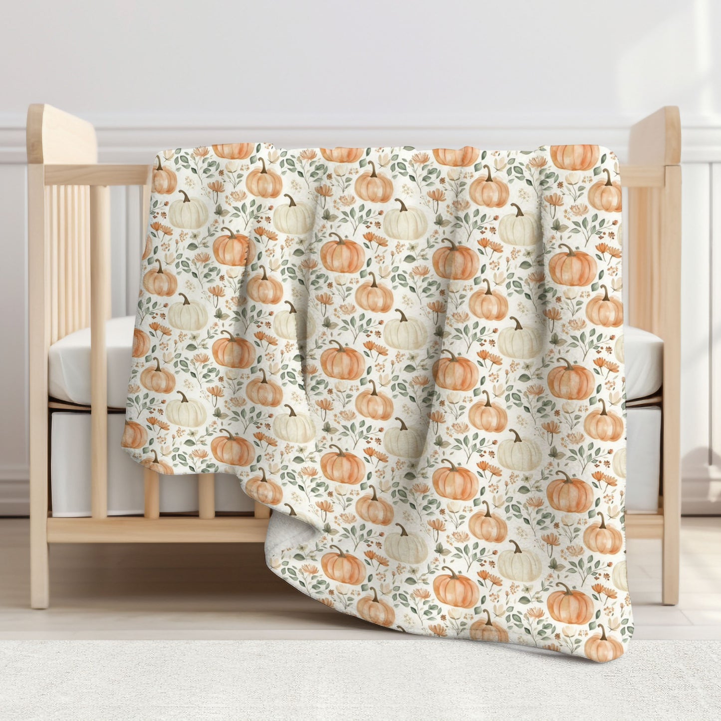 Pumpkin Patch Toddler & Child Sherpa Blanket