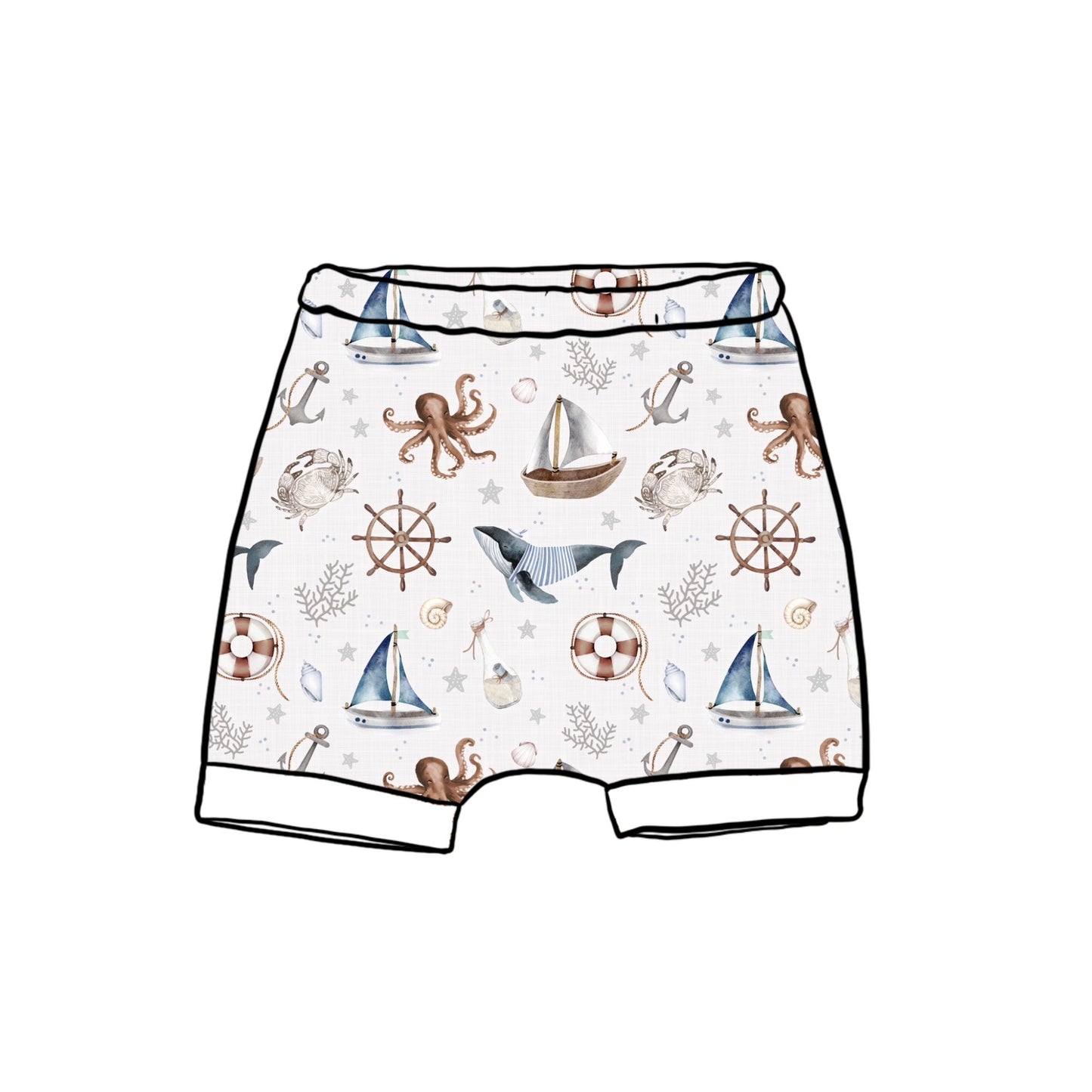 Nautical Rolled Shorts 2-3 years