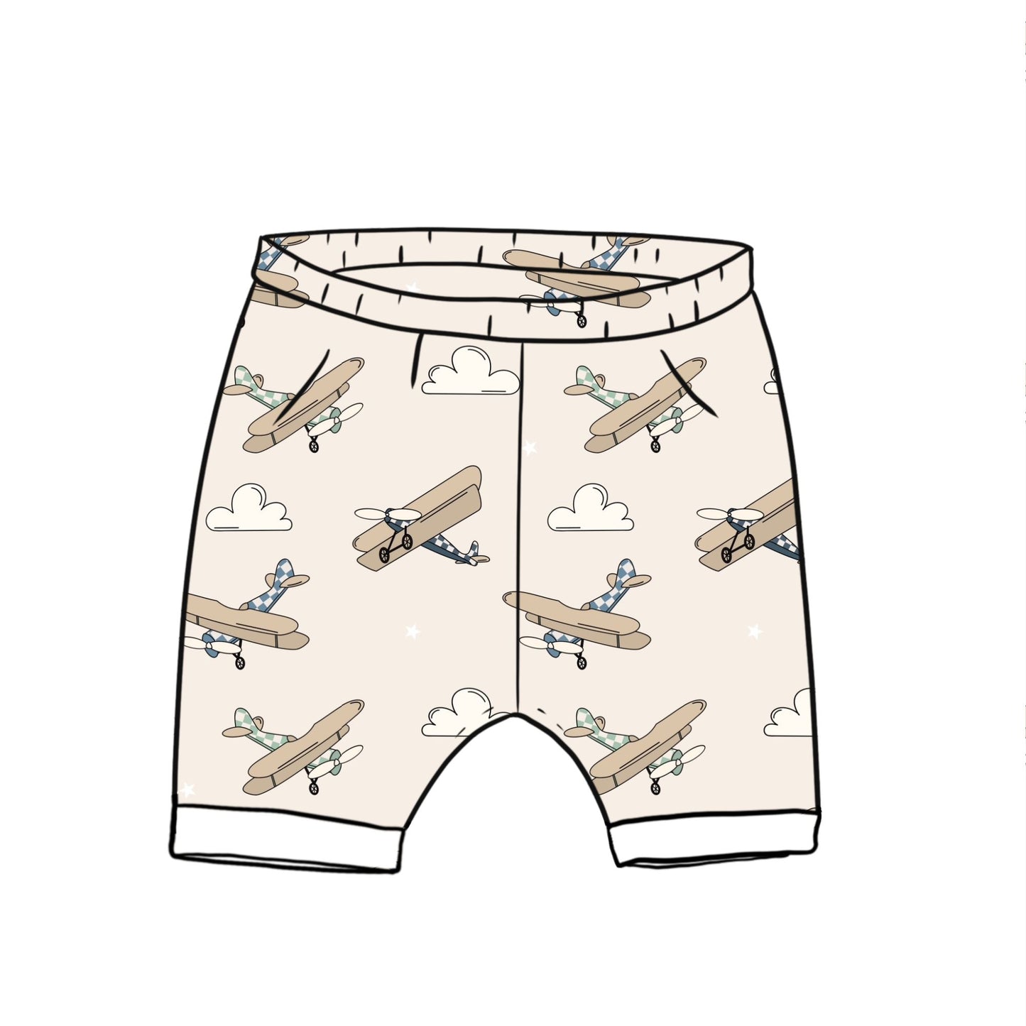 Planes Rolled Shorts 12-18m (legging style)