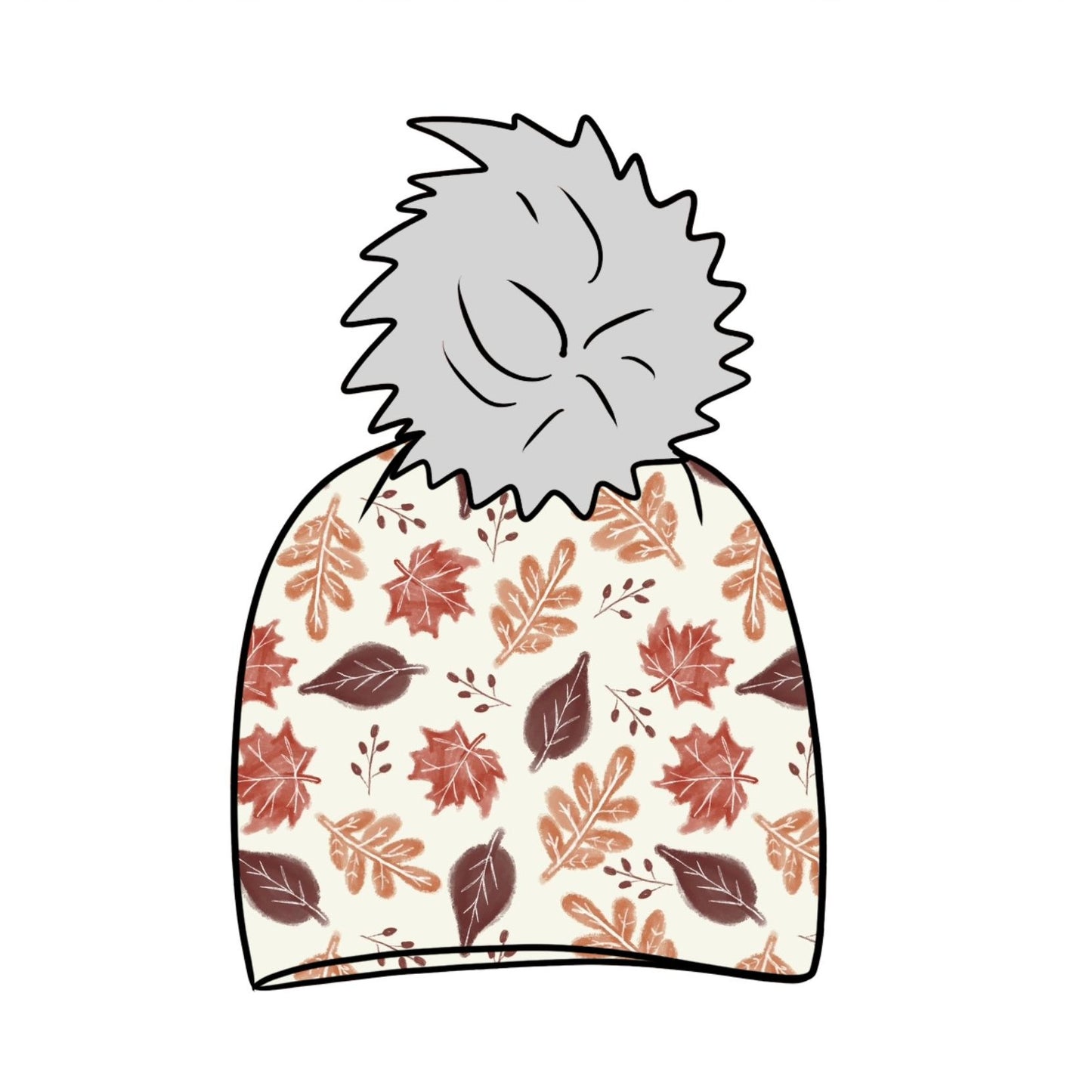 Rustic Autumn Leaves Toddler & Child Bobble Hat