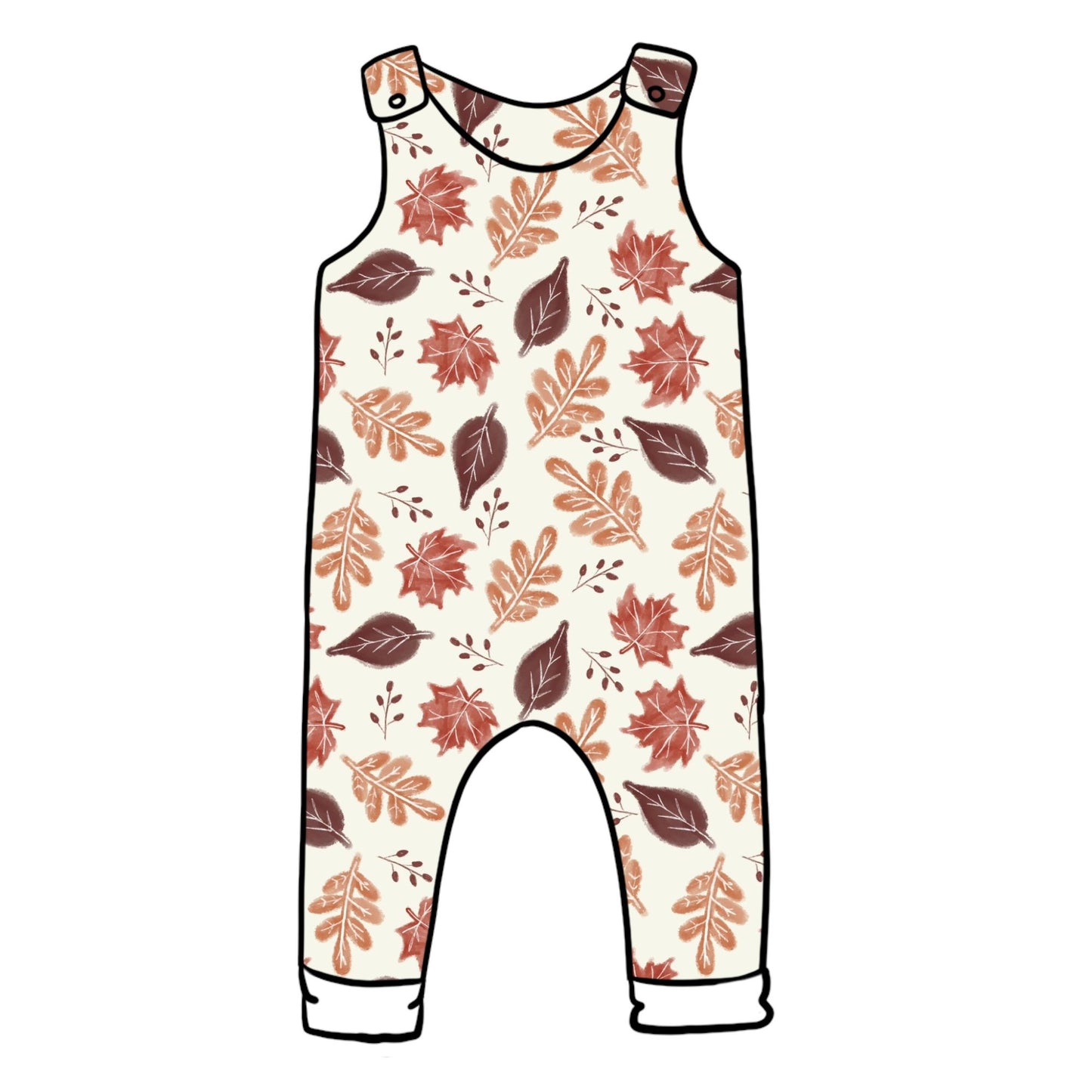 Rustic Autumn Leaves Child & Baby Full Length Romper
