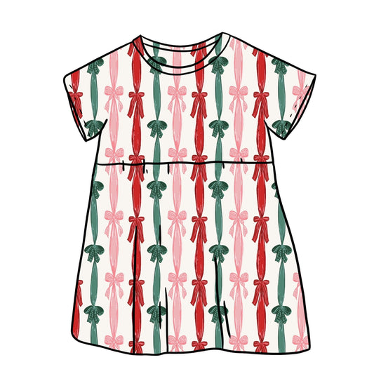 Ribbons & Bows Child & Baby Short Sleeve Dress