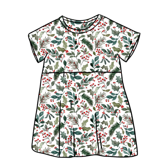 Winter Berries Child & Baby Short Sleeve Dress