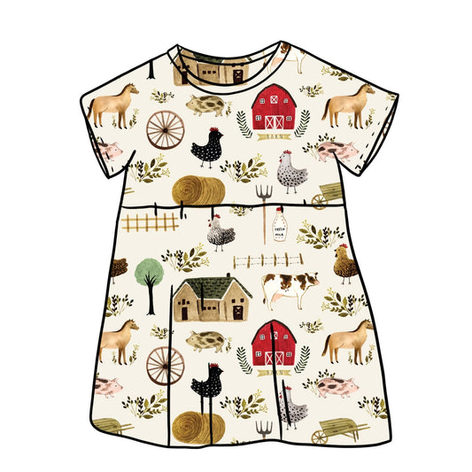 Farming Child & Baby Sleeved Dress - 3 options
