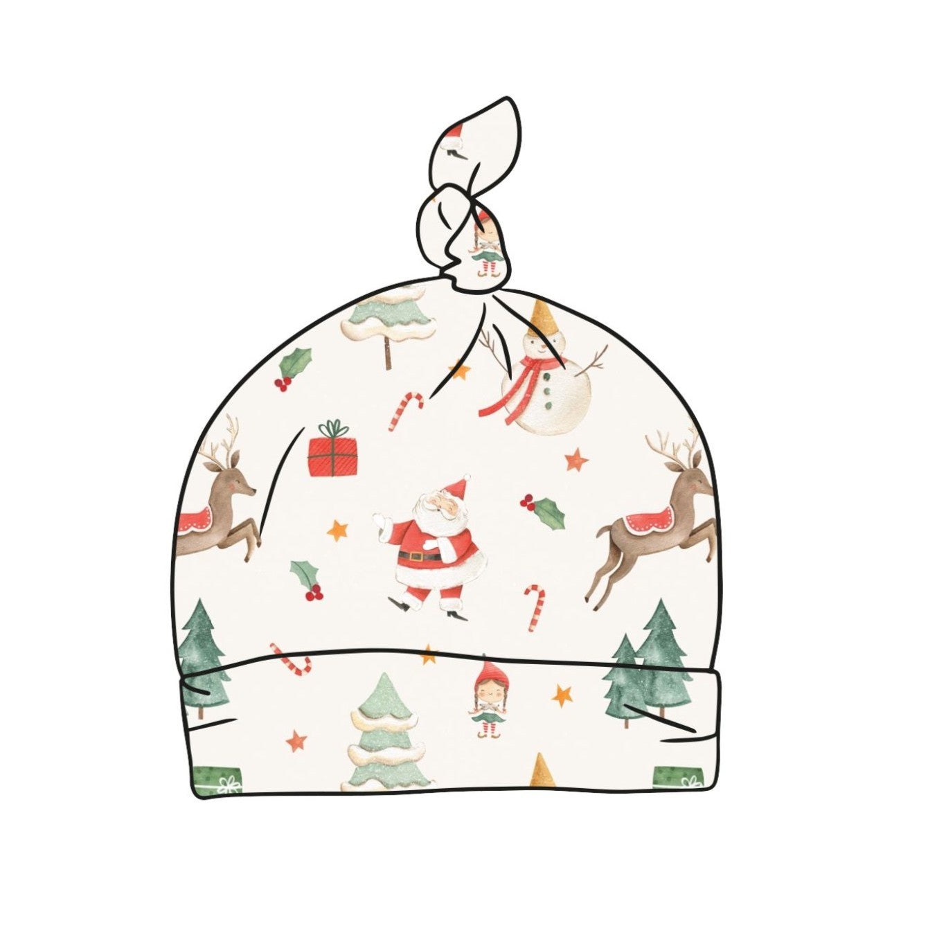 Christmas Time Baby Knotted Hat