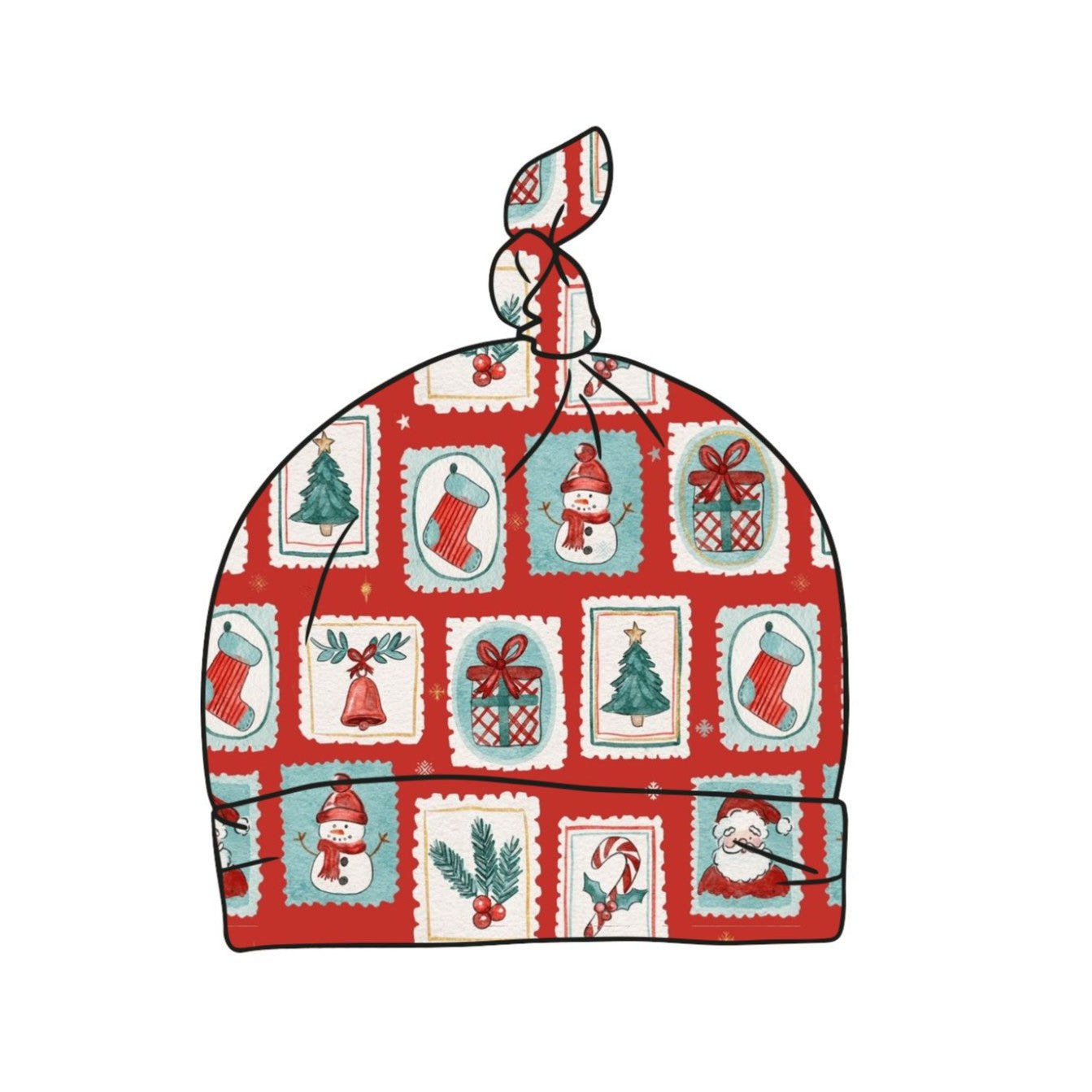 Christmas Stamps Baby Knotted Hat
