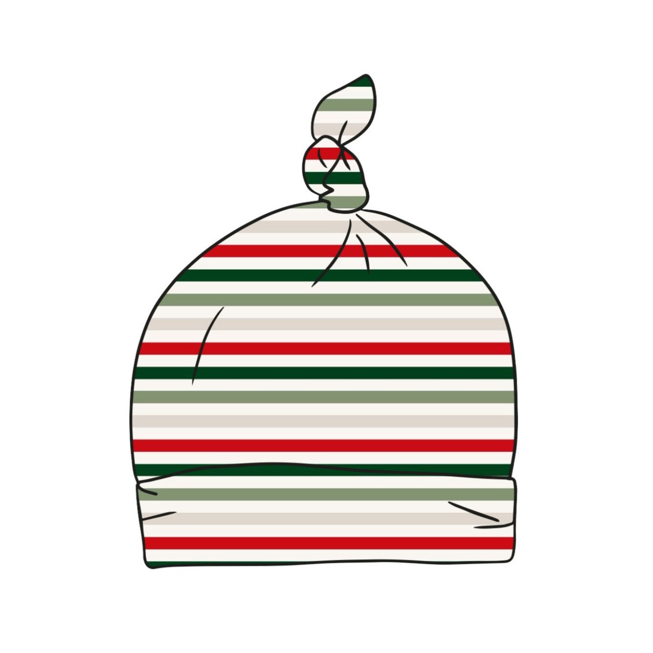 Christmas Stripes Baby Knotted Hat