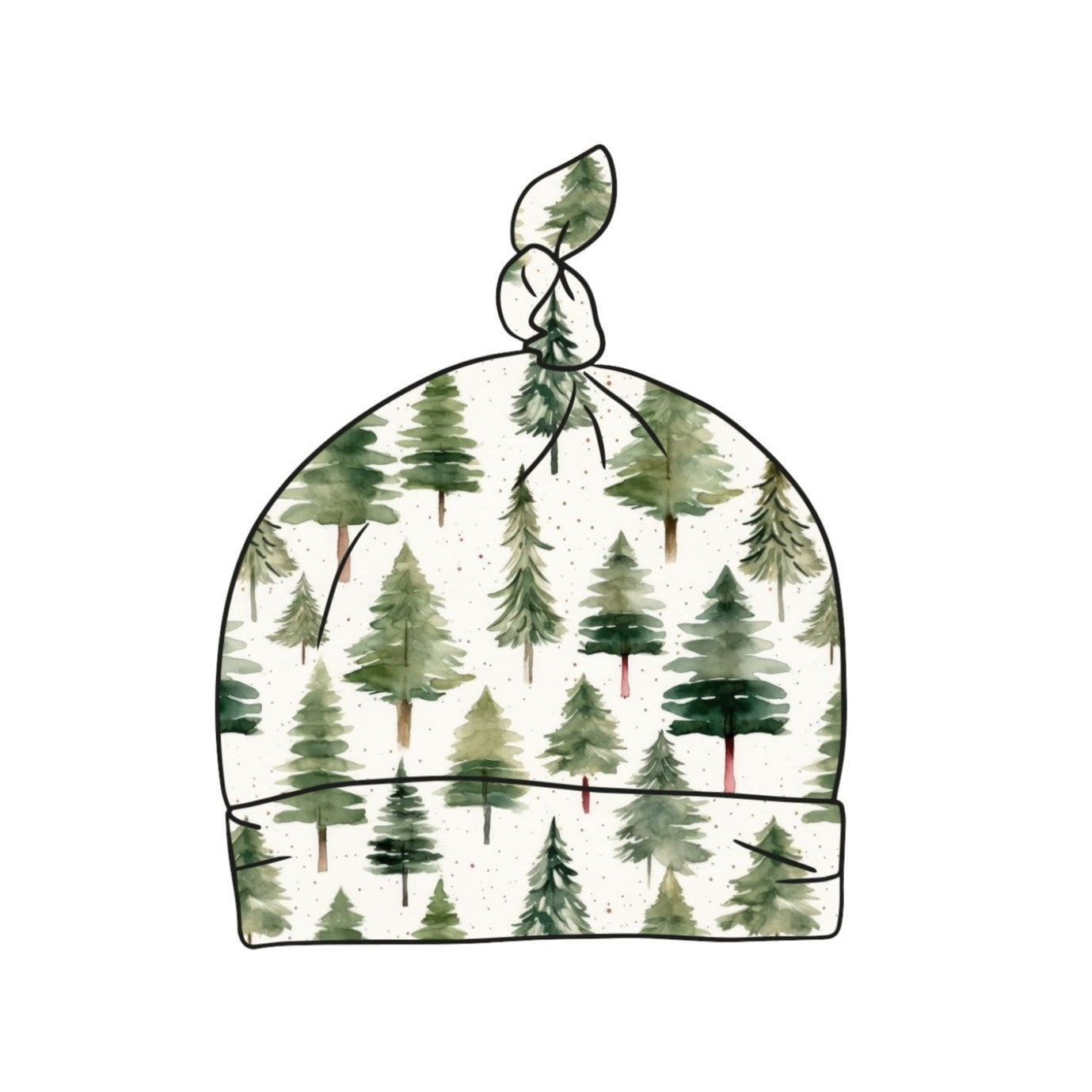 Scandi Woodland Baby Knotted Hat