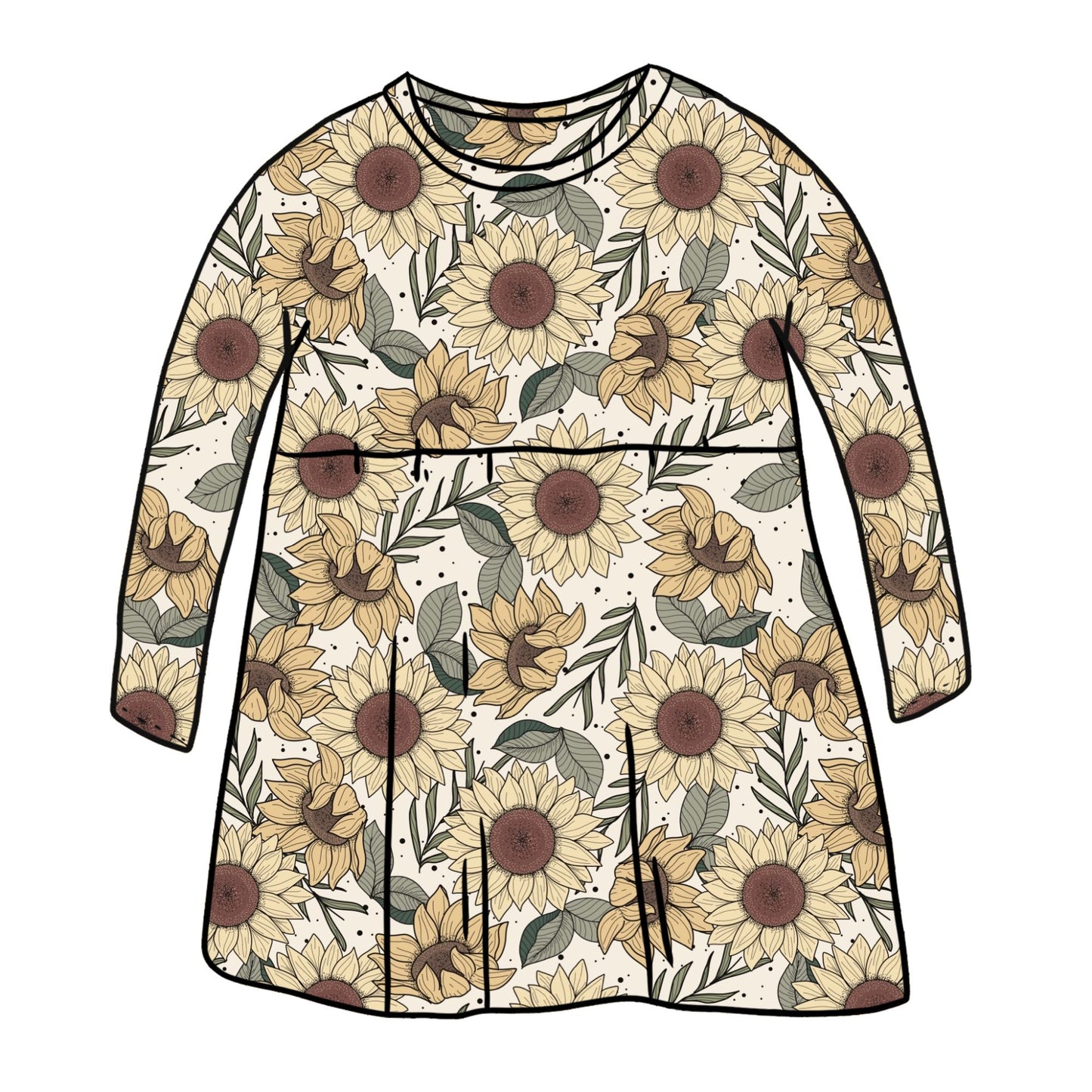 Sunflower Meadow Child & Baby Long Sleeve Dress