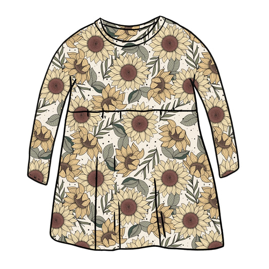 Sunflower Meadow Child & Baby Long Sleeve Dress