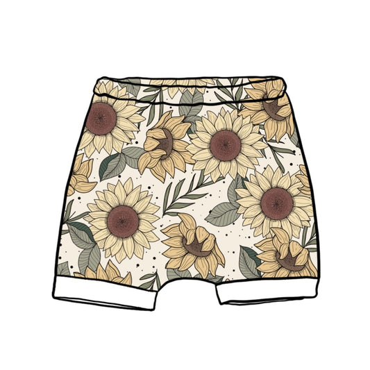 Sunflower Meadow Child & Baby Rolled Shorts