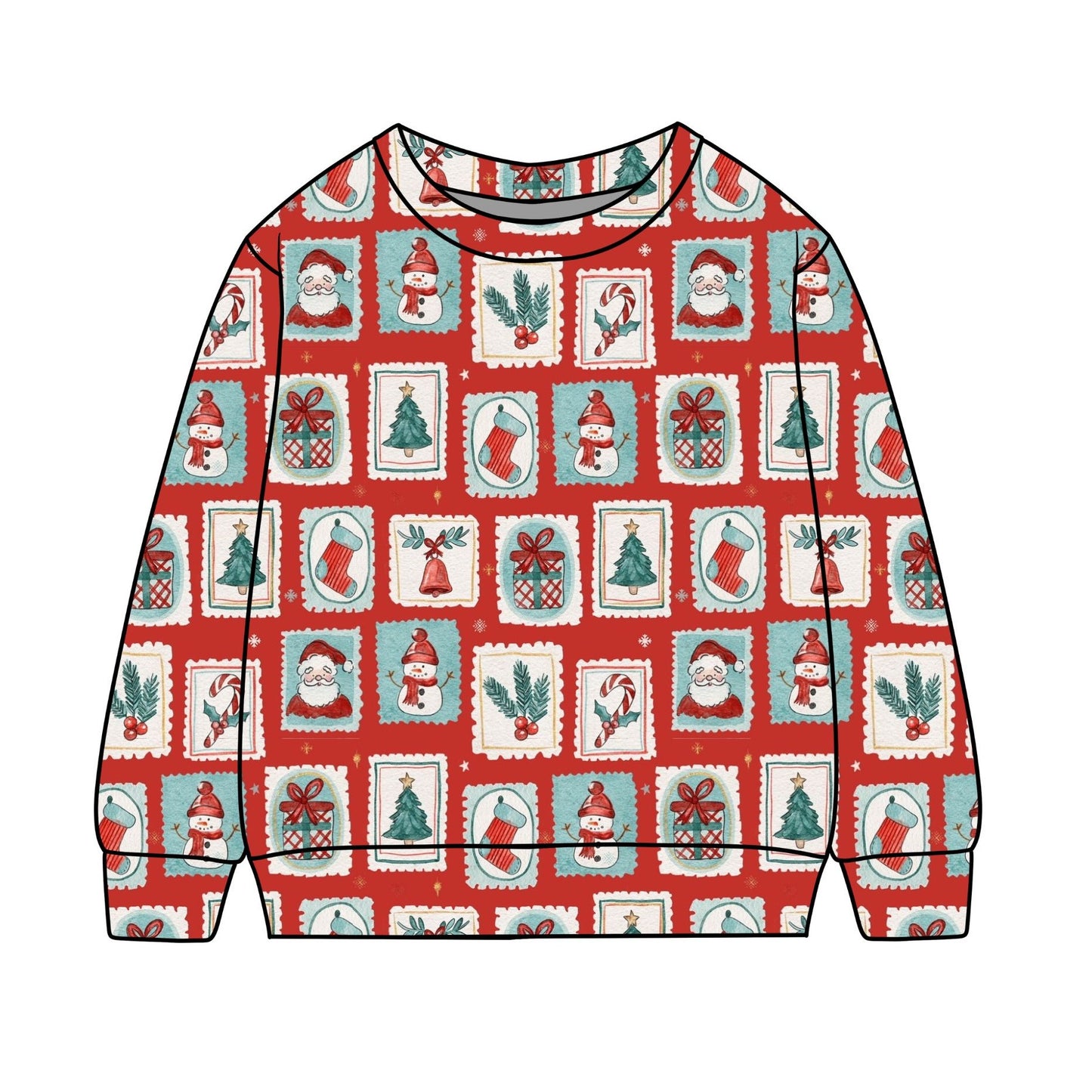 Christmas Stamps Child & Baby Sweatshirt
