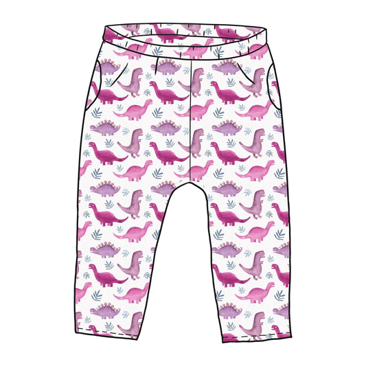 Pink Dinos Toddler & Child Pocket Trousers