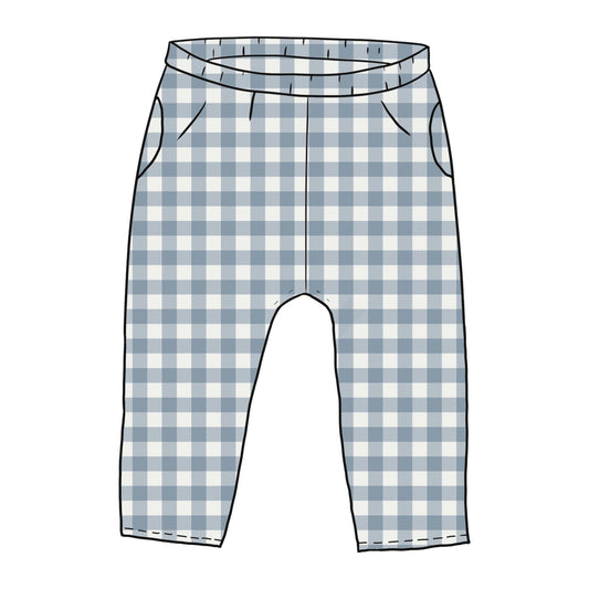 Denim Gingham Toddler & Child Pocket Trousers