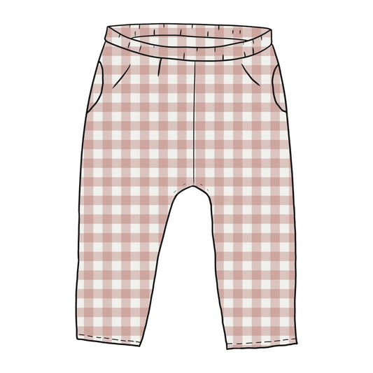 Rose Gingham Toddler & Child Pocket Trousers