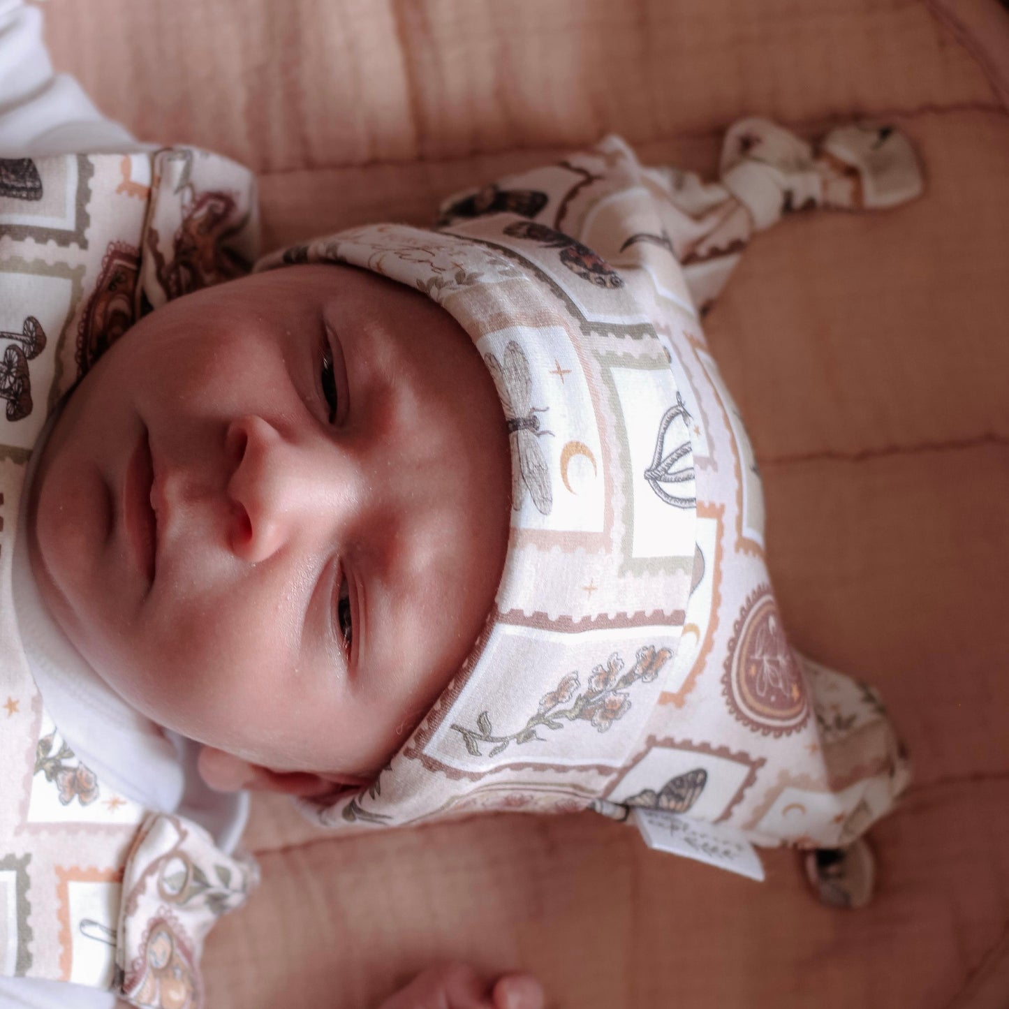 Botany Stamps Baby Knotted Hat