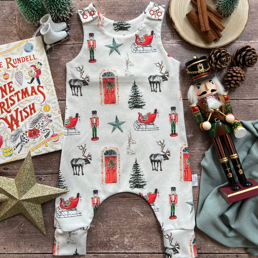Traditional Christmas Romper 6-9m