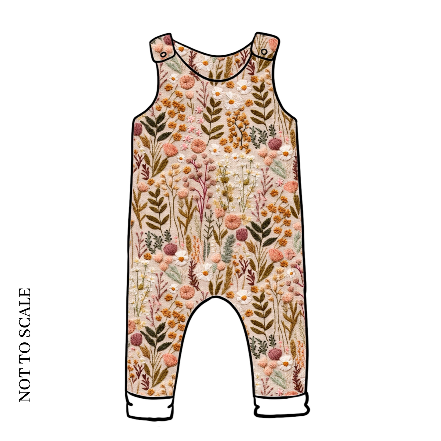 Embroidered Look Floral Romper