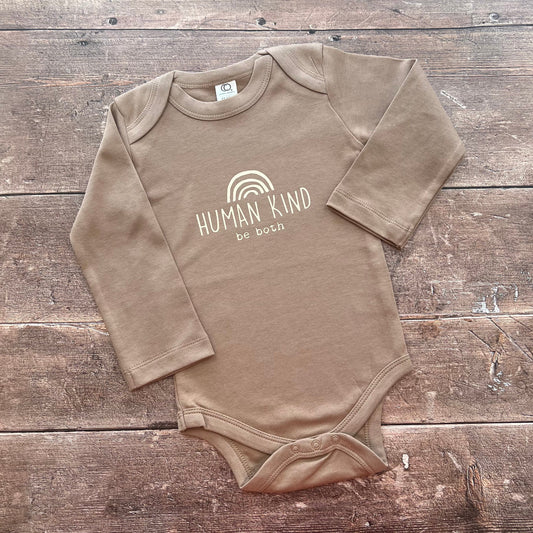 Human kind, be both mocha bodysuit 12-18m