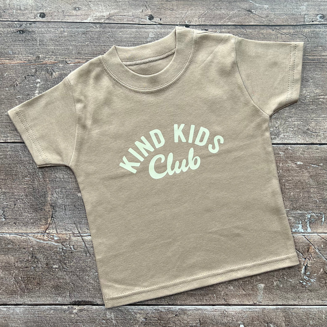 Kind Kids Club mocha T-Shirt 6-12m (natural vinyl)