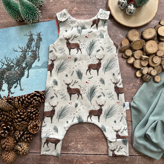 Festive Stag Romper 3-6m