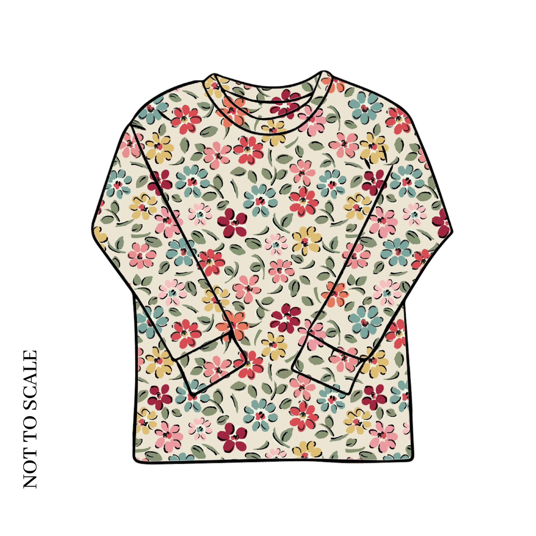 Organic Ditsy Floral Long Sleeve T-Shirt