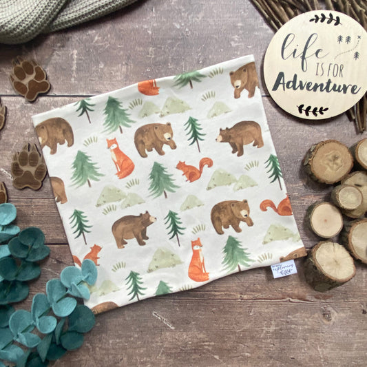 Forest Friends Snood 4+ years (khaki inside)