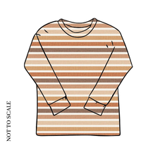 Load image into Gallery viewer, Organic Linen Stripes Long Sleeve T-Shirt
