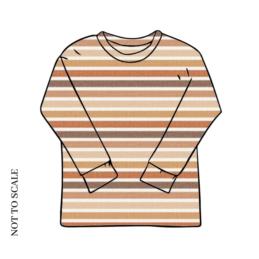 Organic Linen Stripes Long Sleeve T-Shirt