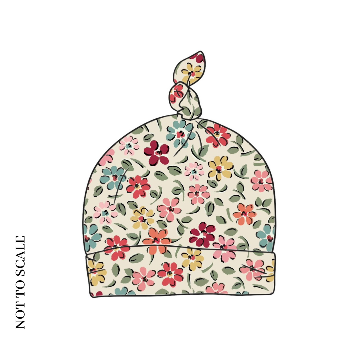 Ditsy Floral Knotted Hat
