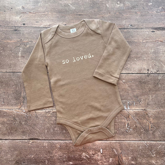 So loved mocha bodysuit 0-3m