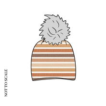 Load image into Gallery viewer, Organic Linen Stripes Bobble Hat
