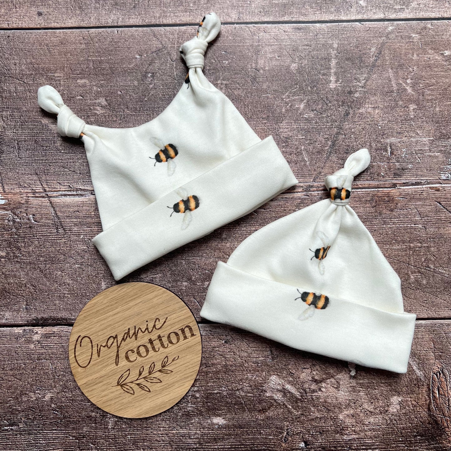 Busy Bee Single Knotted Hat - NB