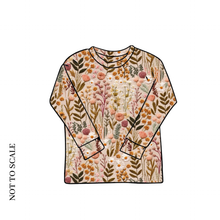 Load image into Gallery viewer, Embroidered Look Floral Long Sleeve T-Shirt
